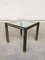 Steel and Brass Square Coffee Table, Belgium, 1980s, Image 1