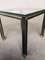 Steel and Brass Square Coffee Table, Belgium, 1980s 5