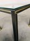 Steel and Brass Square Coffee Table, Belgium, 1980s 6