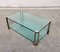 Large Vintage MCM Glass and Brass Side Table by Peter Ghyczy 10