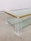 2-Level Brass and Acrylic Glass Coffee Table, 1970s 2