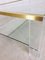 2-Level Brass and Acrylic Glass Coffee Table, 1970s 7