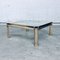 Brass and Glass Square Coffee Table by Peter Ghyczy, 1970s 1
