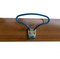 Appendiabiti Mid-Century in metallo blu curvo con 4 ganci, Immagine 3