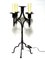 Antique Wrought Iron Candle Holder Table Lamp 1