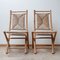 Mid-Century Bamboo and Rush Foldable Chairs, 1960s, Set of 2 4