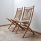 Mid-Century Bamboo and Rush Foldable Chairs, 1960s, Set of 2 3
