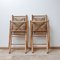 Mid-Century Bamboo and Rush Foldable Chairs, 1960s, Set of 2 8