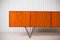 Interconnecting Minimalist Sideboard in Teak and Steel, 1950s, Image 5