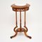 Antique Victorian Walnut and Marble Side Table, Image 1