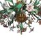 19th-Century French Brass and Polychrome Metal Chandelier 5