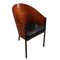 Holz & Leder Stühle von Philippe Starck, 2er Set 3