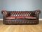 Britisches Oxblood Chesterfield Ledersofa, 1980er 1