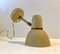 Skandinavische Pastellgelbe Wandlampe aus Messing & Aluminium, 1950er 1