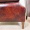 Vintage Dark Brown Sheep Leather Wingback Armchairs, Set of 2, Image 4