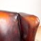 Vintage Dark Brown Sheep Leather Wingback Armchairs, Set of 2 23