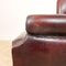Vintage Dark Brown Sheep Leather Wingback Armchairs, Set of 2 14
