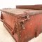 Vintage French Industrial Red Metal Trunk, Image 4