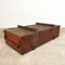 Vintage French Industrial Red Metal Trunk 11