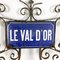 French Antique Enamel Street Sign Le Val D’or 4