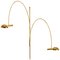 Double Ball Brass Arc Floor Lamp by Florian Schulz, 1970, Image 1