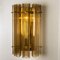 Large Murano Glass Wall Sconces in Glass and Brass, 1970s 2