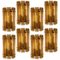 Large Murano Glass Wall Sconces in Glass and Brass, 1970s, Image 1