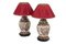 Table Lamps in Imari Porcelain and Painted Wood, 1880s, Set of 2 1