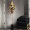 Floor Lamp in Gold-Plated Brass, Marble and Swarovski Crystals, Image 7