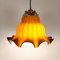 Brown Glass Pendant Lamp, 1970s 1