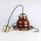 Brown Glass Pendant Lamp, 1970s 3