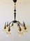 Atomic Age Design Brass and Glass Chandelier, 1950s 15