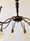 Atomic Age Design Brass and Glass Chandelier, 1950s 2