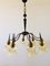 Atomic Age Design Brass and Glass Chandelier, 1950s 14