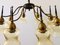 Atomic Age Design Brass and Glass Chandelier, 1950s, Image 6