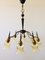 Atomic Age Design Brass and Glass Chandelier, 1950s 11