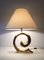 Lámpara de mesa grande de latón de Regina, años 70, Imagen 6