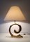 Lámpara de mesa grande de latón de Regina, años 70, Imagen 7