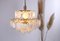 Lámpara de araña italiana de cristal de Murano blanco de AV Mazzega, años 60, Imagen 9