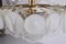 Lámpara de araña italiana de cristal de Murano blanco de AV Mazzega, años 60, Imagen 2