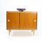 Vintage Sideboard with Sliding Doors in Beech Veneer, Czechoslovakia, 1960s, Image 13