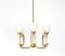 Italian Brass and Glass Chandelier, 1970s, Image 2