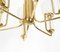 Italian Brass and Glass Chandelier, 1970s, Image 9