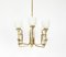Italian Brass and Glass Chandelier, 1970s, Image 4