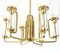 Italian Brass and Glass Chandelier, 1970s, Image 12