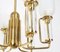 Italian Brass and Glass Chandelier, 1970s 11