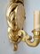 Italian Baroque Style Gilded Wood Sconces, 1940s, Set of 2 4