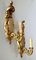 Italian Baroque Style Gilded Wood Sconces, 1940s, Set of 2 2
