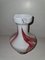 White & Red Glass Carafe, 1950s, Image 6