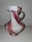 White & Red Glass Carafe, 1950s 1